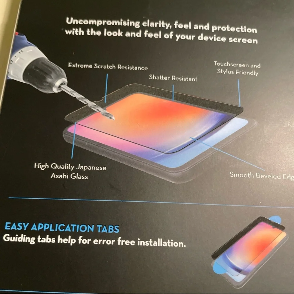DURAGLASS Tempered Glass Screen Protector for Samsung Galaxy A25 5G - Black